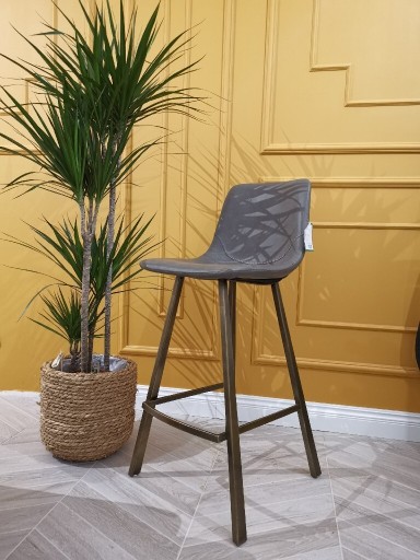 Zdjęcie oferty: HOKERY skóra LOFT krzesła barowe szare złote 