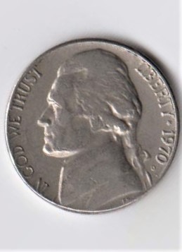 Zdjęcie oferty: Five Cents 5 Centów 1970 D  USA 