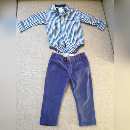 Zdjęcie oferty: Zestaw koszulo-body plus spodnie r. 74
