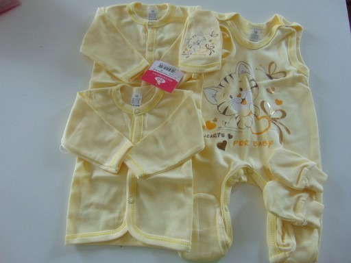 Zdjęcie oferty: nowy r.62 zestaw 5 elementów wyprawka do szpitala żółta polski producent