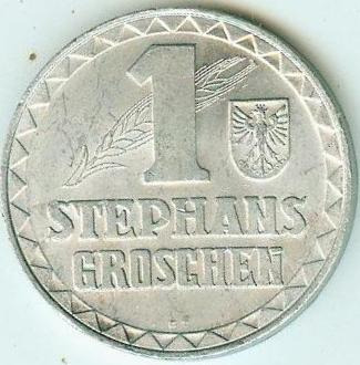 Zdjęcie oferty: AUSTRIA 1 STEPHANS-GROSCHEN Al śr. 27 mm -menniczy