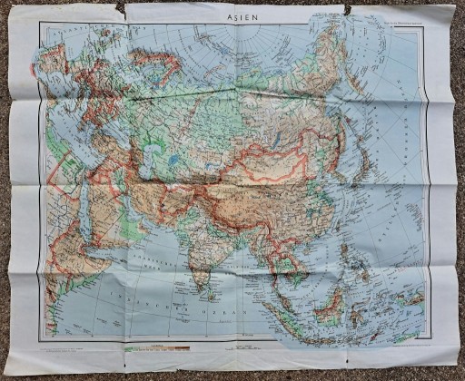 Zdjęcie oferty: Asien Niemiecka wojskowa mapa Azji 1940