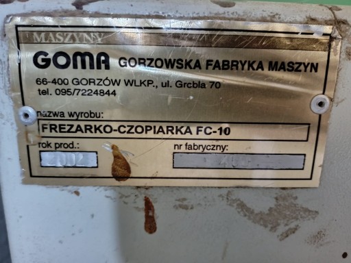 Zdjęcie oferty: Frezarko-Czopiarka FC 10