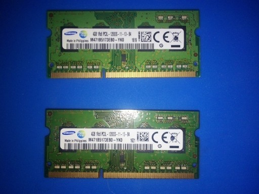 Zdjęcie oferty: Pamięci RAM Samsung DDR3 do laptopa 2x4GB
