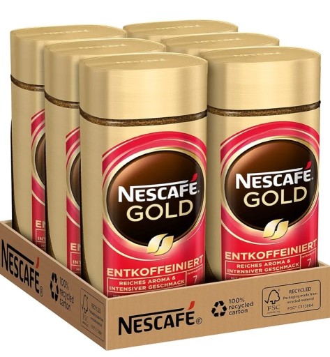 Zdjęcie oferty: 6 x 200 g Nescafe Gold Kawa Bezkofeinowa rozp.