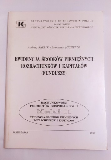 Zdjęcie oferty: MODUŁ II – Ewidencja środków pieniężnych