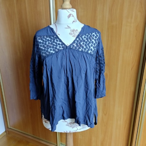 Zdjęcie oferty: Granatowa bluzka na lato Amisu r.  M rękaw 3/4
