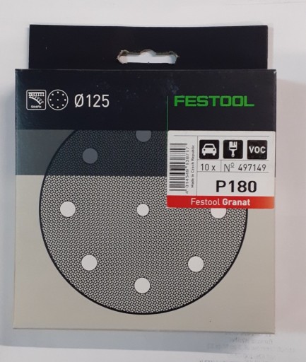 Zdjęcie oferty: Festool Krążki ścierne Granat STF D125/8 P180