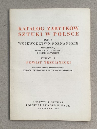 Zdjęcie oferty: Katalog Zabytków Sztuki w polsce Tom V Zeszyt 18