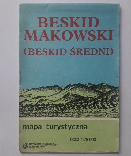 Zdjęcie oferty: Beskid Makowski Beskid średni mapa turystyczna 89r