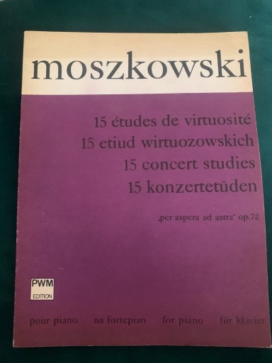 Zdjęcie oferty: Moszkowski. 15 etiud wirtuozowskich na fortepian.