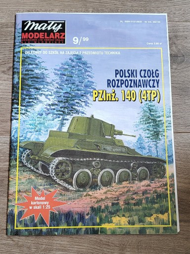 Zdjęcie oferty: Mały Modelarz 9/99 polski czołg PZinż. 140 (4TP)