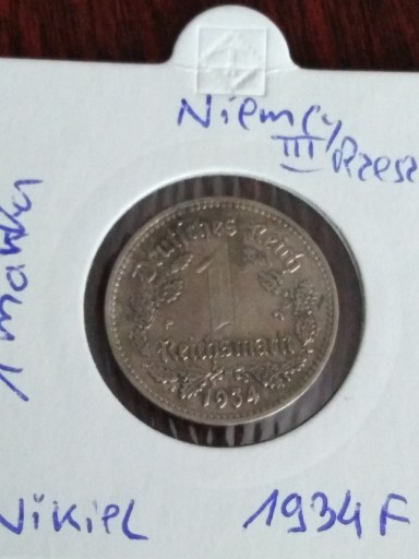 Zdjęcie oferty: Moneta 1 marka 1934 F