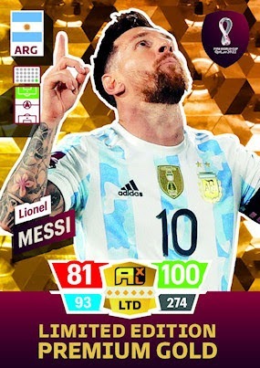 Zdjęcie oferty: MESSI - World Cup Qatar 2022 Limited Premium Gold