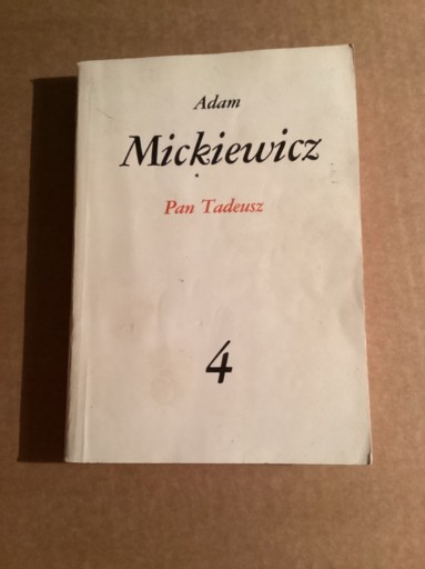 Zdjęcie oferty: A.Mickiewicz „ Pan Tadeusz „.