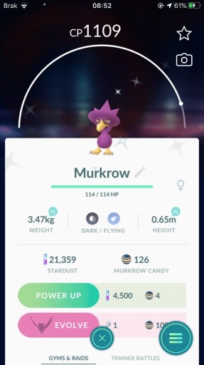 Zdjęcie oferty: SHINY MURKROW LVL 28