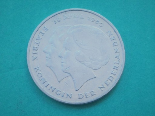 Zdjęcie oferty: HOLANDIA 1980 - 1 Gulden Koronacja Beatrix Y1 