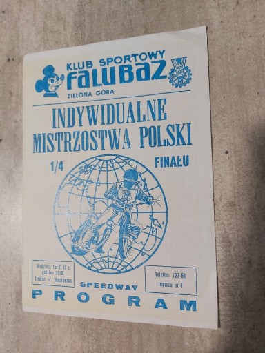 Zdjęcie oferty: Ćwierćfinał IMP na Żużlu 1983 Zielona Góra 