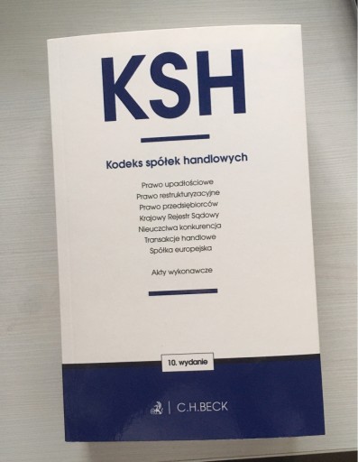 Zdjęcie oferty: KSH Kodeks spółek handlowych prawo upadłościowe 