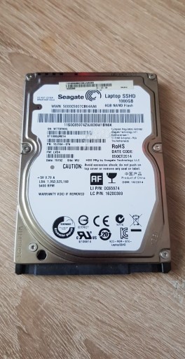 Zdjęcie oferty: Seagate SSHD ST1000LM014 1TB + 8GB SSD 2,5" +kabel