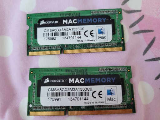 Zdjęcie oferty: Pamięć RAM DDR3 Corsair MAC Apple Memory 8 GB