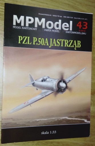 Zdjęcie oferty: PZL P.50 A Jastrząb MPModel 43 1/33 offset