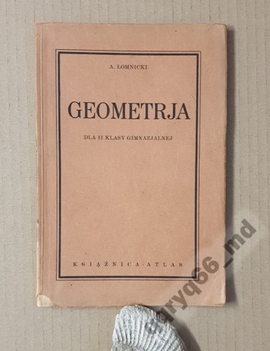 Zdjęcie oferty: Geometrja Antoni Łomnicki 1934