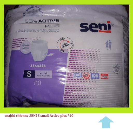 Zdjęcie oferty: SENI Active plus S 1 majtki chłonne *10 small