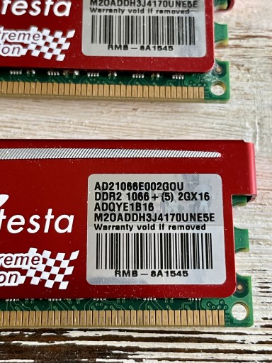 Zdjęcie oferty: Pamięć DDR2 Adata Vitesta Extreme Edition. 2x 2GB.