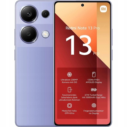 Zdjęcie oferty: Smartfon XIAOMI Redmi Note 13 Pro 8/256GB 