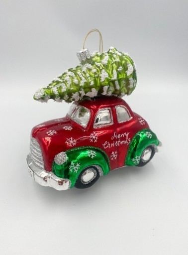 Zdjęcie oferty: Ręcznie robiona bombka samochód z choinką 