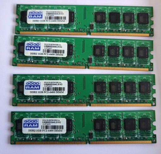 Zdjęcie oferty: Pamięć GOOD RAM 4x1GB DDR2 800MHz