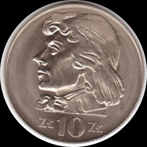 Zdjęcie oferty: POLSKA, 10 złotych 1970, Kościuszko,  UNC