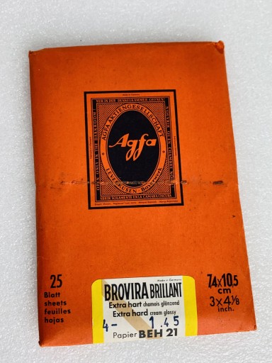 Zdjęcie oferty: Papier agfa brovira brillant 7,4x10,5 extra hard