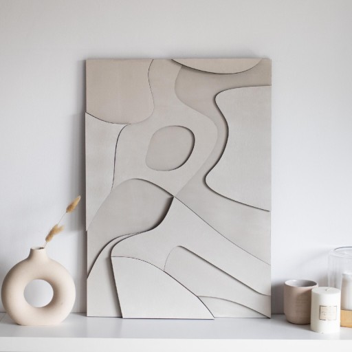 Zdjęcie oferty: Obraz abstrakcyjny LUNAR 3d relief-nowoczesny boho