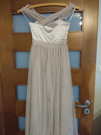 Zdjęcie oferty: Elegancka sukienka pudrowy róż, VILA, ROZMIAR 34