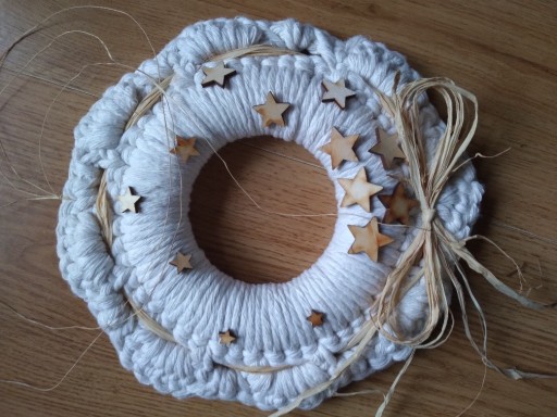 Zdjęcie oferty: wianek bożonarodzeniowy ze sznurka, handmade