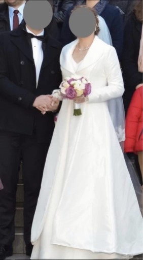 Zdjęcie oferty: Płaszcz ślubny, długi, idealny na zimowe wesele