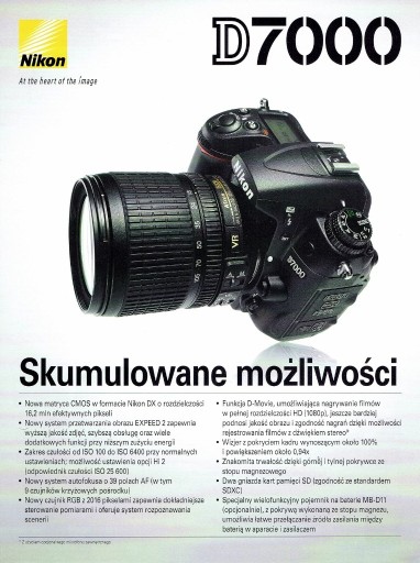 Zdjęcie oferty: Nikon D7000 - folder / katalog 2010 rok