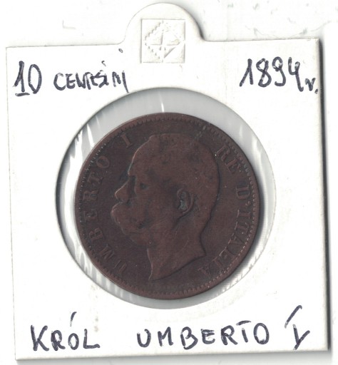 Zdjęcie oferty: Włochy 10 centesimi, 1894 Birmingham