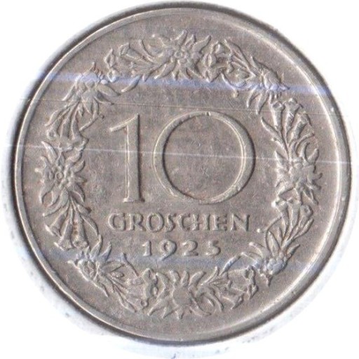 Zdjęcie oferty: AUSTRIA 10 gorszy 1925,  KM 2838