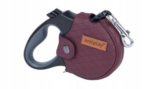 Zdjęcie oferty: amiplay Smycz z obudową Cambridge L 25 kg Bordowa