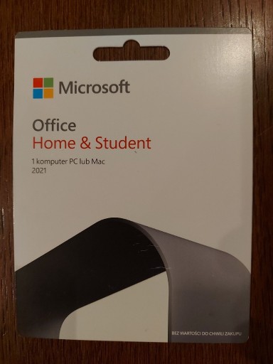 Zdjęcie oferty: Microsoft Office Home & Student 2021 PL