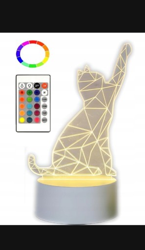 Zdjęcie oferty: Lampka USB LED kot 16 kolorów 