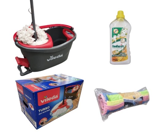 Zdjęcie oferty: ZESTAW VILEDA TURBO Mop obrotowy-płaski + GRATISY