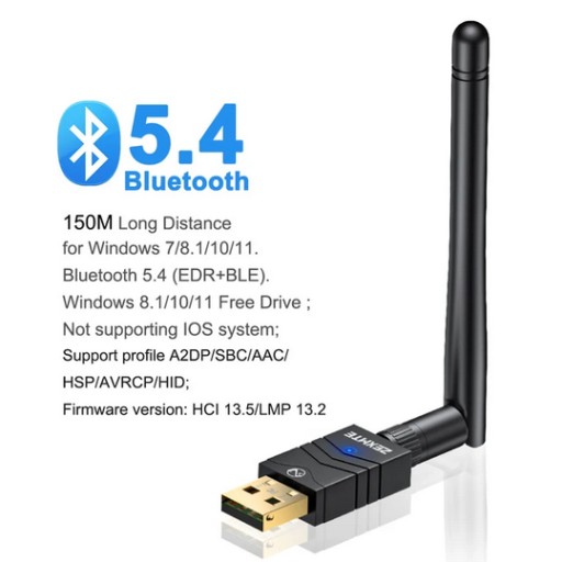 Zdjęcie oferty: Adapter USB Zexmte antena do 150M Bluetooth 5.4