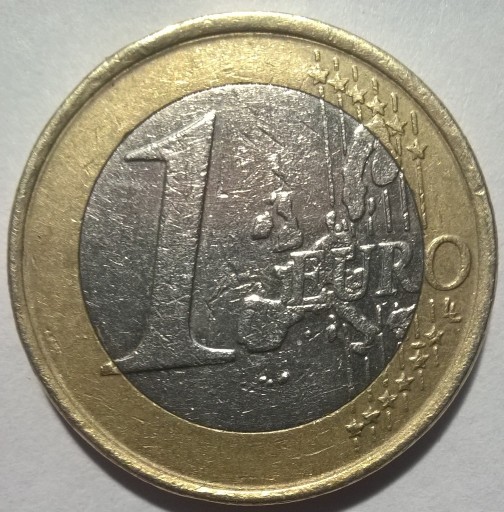 Zdjęcie oferty: 1 euro Belgia 1999 król Albert II błędne tłoczenie