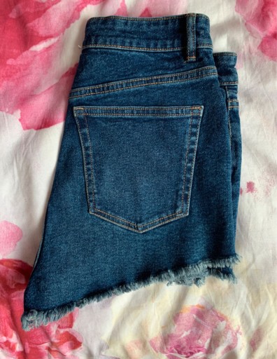 Zdjęcie oferty: Ciemny jeans szorty Zara 38 M wysoki stan 