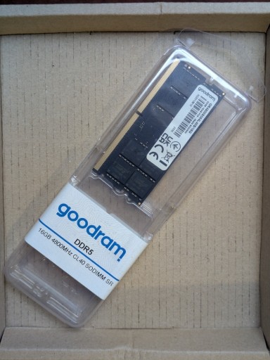 Zdjęcie oferty: Pamięć RAM DDR5 Goodram 16GB 4800MHz CL40 SODIMM