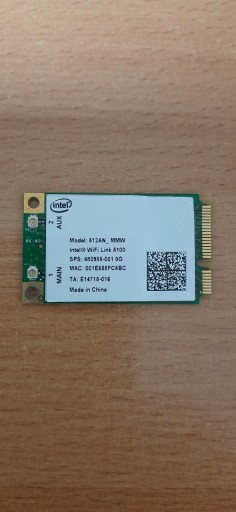 Zdjęcie oferty: karta moduł WiFi do laptopa model Intel 512N MMW